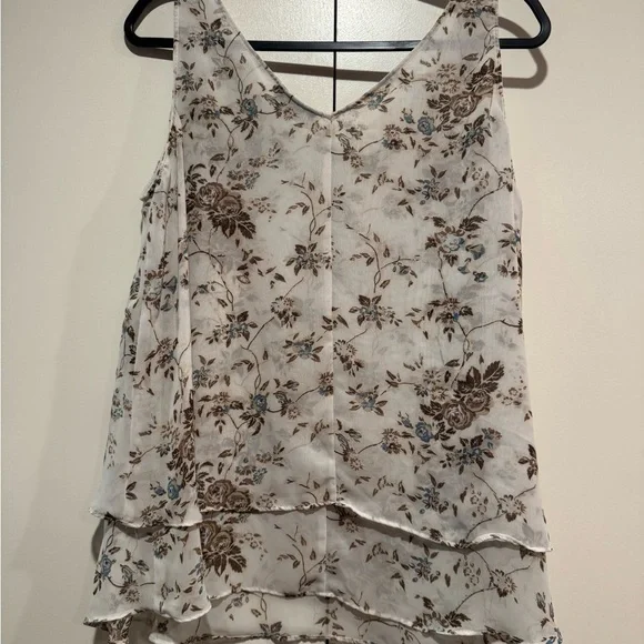 5/25 Women’s V-neck Double Layer Swing Tank in Boho Pattern - Picture 4 of 4